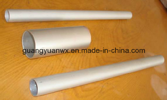 Silver Anodized Aluminum Alloy Tubes with Thread and Hole