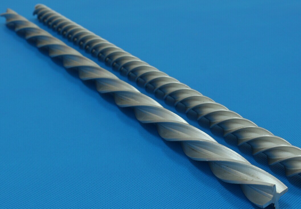 externally threaded aluminum tube flatten
